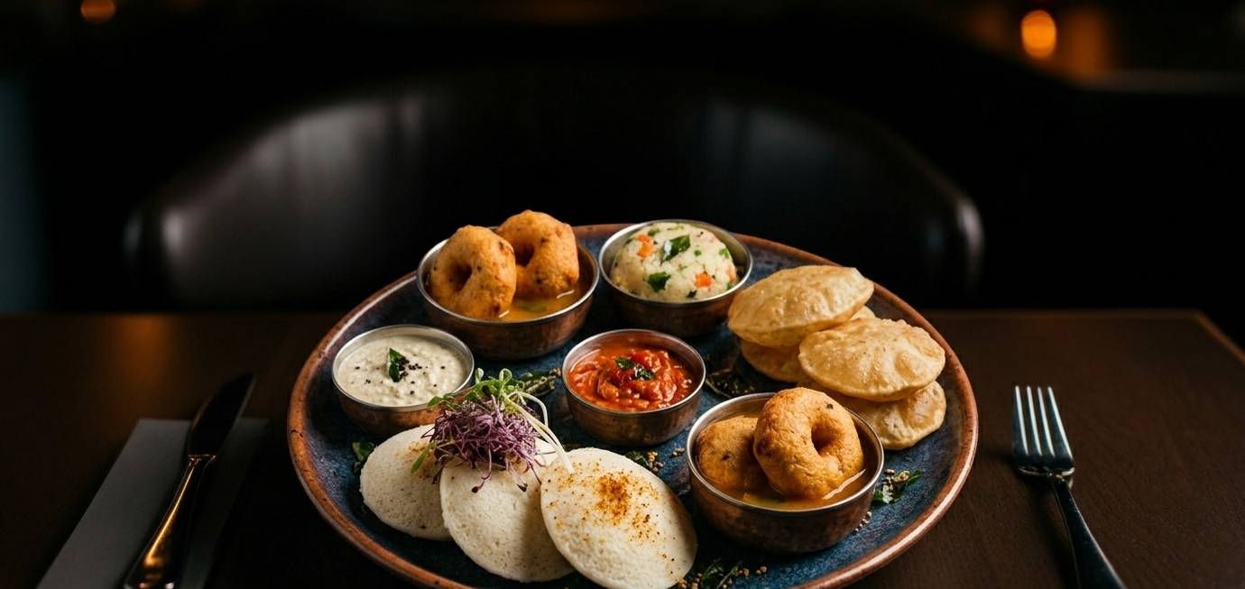 South Indian dishes served at Annapurna Restaurants